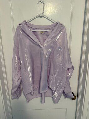 PILCRO for Anthropologie 'Shine Blouse' (RELAXED FIT)